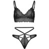 Leg Avenue - Ensemble 2 Pièces Strappy Cut G String M/L